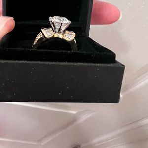 Size 6.5-7 Diamonique CZ ring. Purchased from QVC many years ago BEAUTIFUL!!